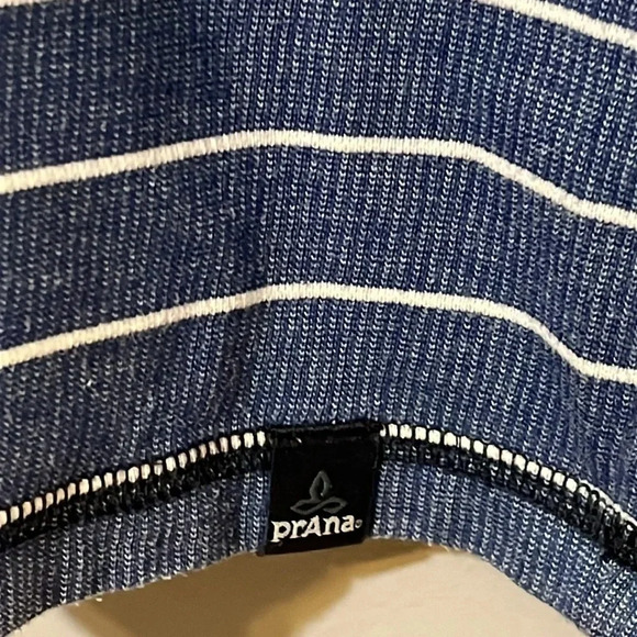 prAna‎ | Men’s blue & white striped long sleeve knit shirt size XL - Picture 4 of 6